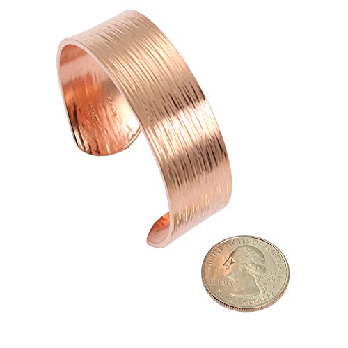 John S. Brana Chased Copper Cuff Bracelet - 100% Solid Copper Cuff Handmade Jewelry4