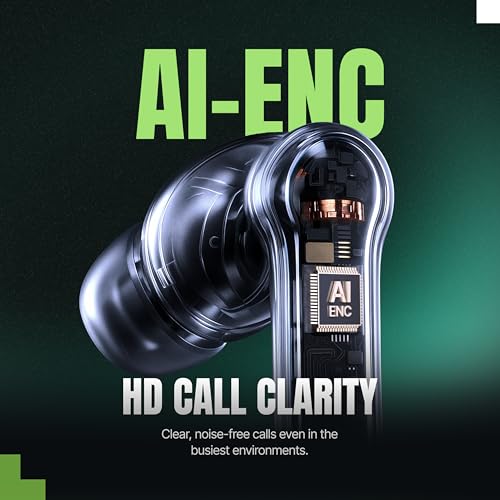 Image of Mivi DuoPods Horizon TWS Earbuds, 60H Playtime, 13mm Bass Drivers, AI-ENC HD Calls, Gaming Mode, Bluetooth 5.3, Type-C Fast Charging, IPX4, Made in India