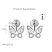 Niaspi G23 Titanium Butterfly Labret Monroe Lip Rings 18G CZ Crystal Butterflies Lip Rings Studs Tragus Helix Cartilage Flat Back Earrings Fashion Piercing Jewelry 8mm (White)
