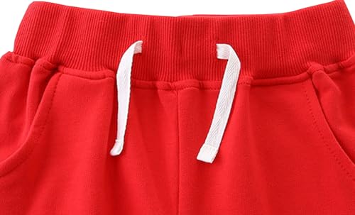 Image of Mud Kingdom Little Boys Girls Christmas Sweatpants Elastic Waist Joggers Embroidered Pattern Sweat Pants with Pockets