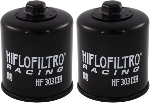 Image of HiFloFiltro HF303RC Black RC High Performance Premium Oil Filter, Single (Pack of 2)