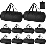 Silkfly 10 Pcs Duffle Bag Large Foldable Gym Bag Travel Duffel Bag Waterproof Lightweight Sports Duffel Bags Weekender Bag for Men Women Workout Fitness Hiking Camping (23.6 x 13.8 x 11.8 Inches)