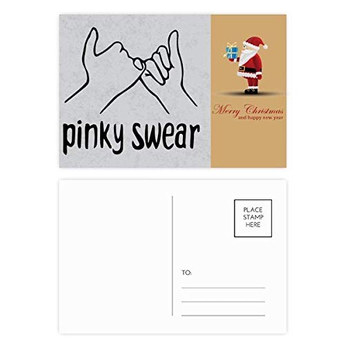 Cartes postales Père Noël Black Pinky Jurer pour éviter les oublis de vœux