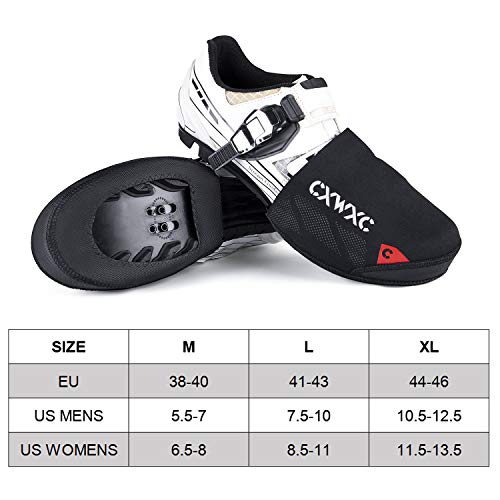 Cxwxc Cycling Toe Covers For Men Women - Cycling Shoe Covers Winter Waterproof Breathable - Bike Overshoes Cold Weather Thermal Warm Black #TOP6