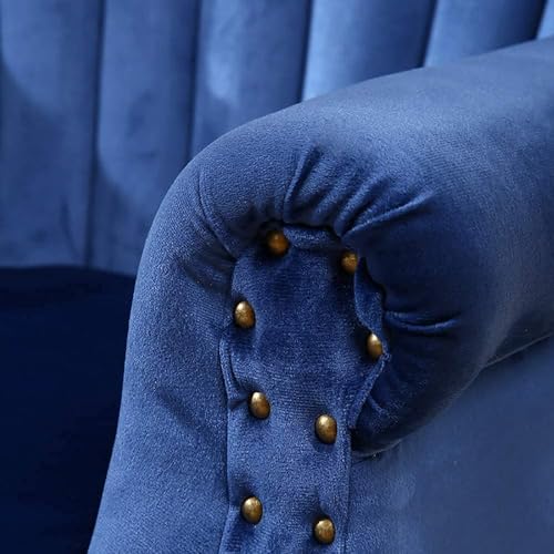 Image of Chair Armchair Single Sofa Chair for Small Apartments, Living Room or Bedroom Chair (Set of 2 Chairs) (Set of 2 Blue)