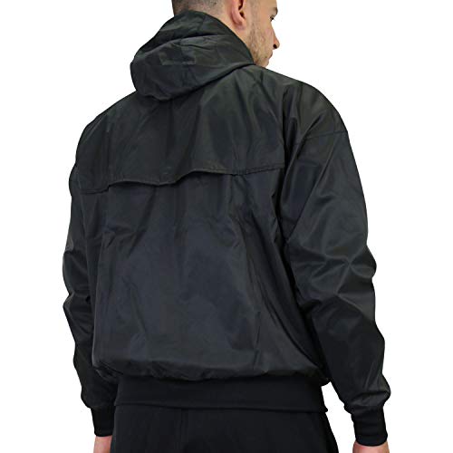 Nike Jaqueta corta-vento masculina Windrunner Sportswear, Preto/branco, M