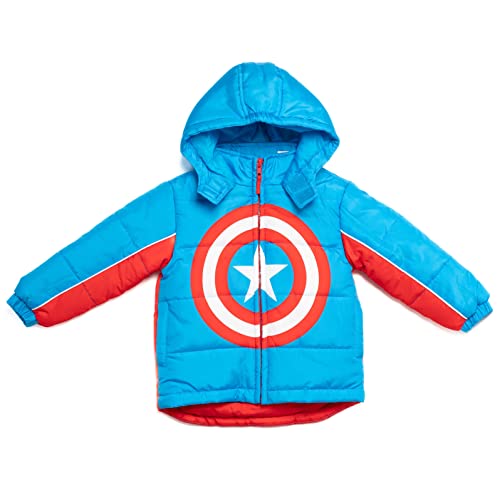 Image of Marvel Hooded Zip-Up Puffer Jacket Toddler to Big Kid
