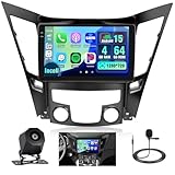 4+64GB Radio for Hyundai Sonata 2010-2015 Android 15 Car Stereo Wireless Carplay Andorid Auto, 9 inch INCELL Touchscreen Stereo Upgrade GPS WiFi Bluetooth 5.0 FM/RDS EQ-32 SWC Backup Camera