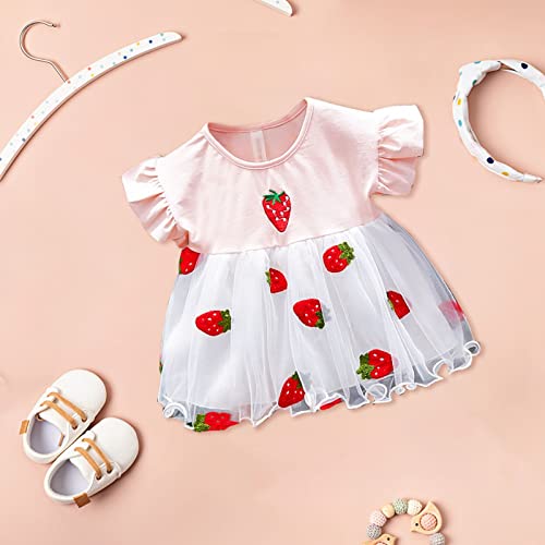 Zanjkr Vestidos para meninas estilo verão manga curta costura saia bordada estilo ocidental vestidos