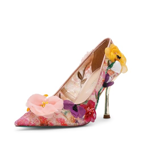 Betsey Johnson Women's Darcy Pump, Nude Multi, 11 M