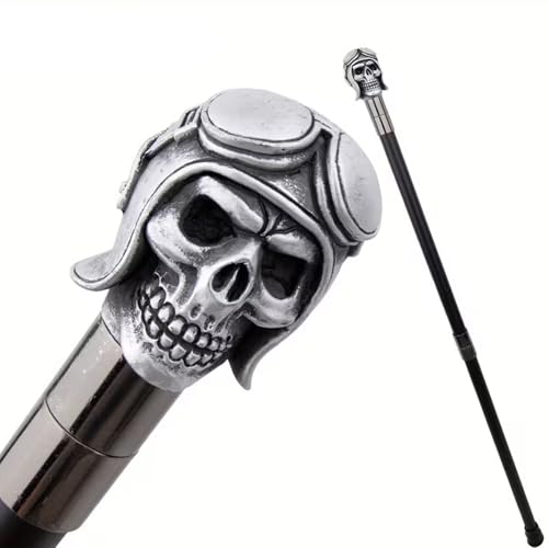 Bastón con Empuñadura de Calavera de Resina Blanca de 92 Cm, Bastón de Lujo para Hombres y Mujeres Antideslizante Extraíble, para Disfraces y Fiestas Vintage Bastón con Empuñadura de Calavera de Resina Blanca de 92 Cm, Bastón de Lujo para Hombres y Mujeres Antideslizante Extraíble, para Disfraces y Fiestas Vintage