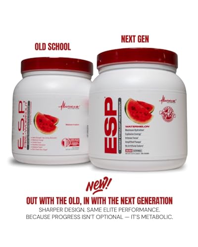 Image of Metabolic Nutrition | ESP - Stimulating Pre Workout, Pre Intra Workout Supplement | Energy & Endurance Stimulating | Natural, Safe & Mental Focus | Blue Raspberry, 300 Grams (90 Servings)