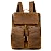 Produktbild Serious Lamp 15,6-Zoll-Laptop-Rucksack Backpack aus Leder Kurierrucksack Tagesrucksack Trekkingrucksack Wasserdicht für Damen Herren,Braun