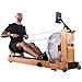 Skandika Wasserrudergerät Lykke | 90° Tank, Holz Rudergerät für Zuhause, Kinomap App kompatibel, massives Buchenholz, Wasser | Holzrudergerät mit Wasserwiderstand (helles Holz)
