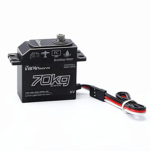 GoolRC Digital Servo GX3370BLS 70KG IP67 Waterproof Steering Servo 180° Full Metal Body Stainless Steel Gear Brushless Motor Servo for 1/8 1/5 RC Car Crawler RC Boat Airplane Helicopter Robot