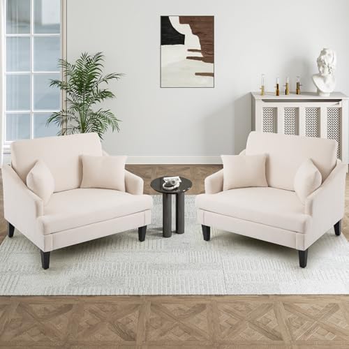 Sillón plegable de tela terry beige miniatura 2
