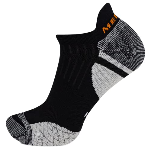 Image of Merrell Unisex Adult Men's and Women's Trail Running Cushioned Socks - Anti-slip Heel & Arch Compression