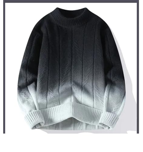 Men's Color Block Knitted Sweater Loose Round Neck Long Sleeve Sweater Pullover3