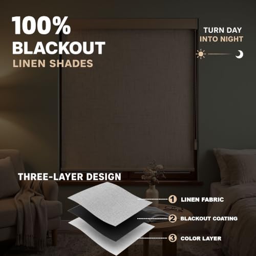 Image of Story@Home 100% Blackout Roller Blinds for Windows W 4 ft x H 7 ft | Window Blinds with UV Protection & Thermal Insulated Fabric | Privacy Window Shades for Home & Office - Light Grey