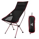 OUTAD Silla Plegable de Fácil Transporte para Camping/Playa/Pesca/ Jardín (Rojo)