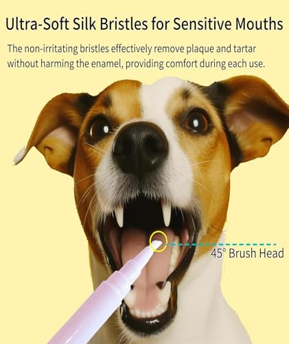 Image of Dog Teeth Cleaner, Teeth Cleaner for Dogs and Cats, All-in-One Pet Dental Care Tool with Brush and Paste, Easy to Use Teeth Cleaning Stick for Oral Hygiene, Substance Tartar Remover for Pets' Teeth