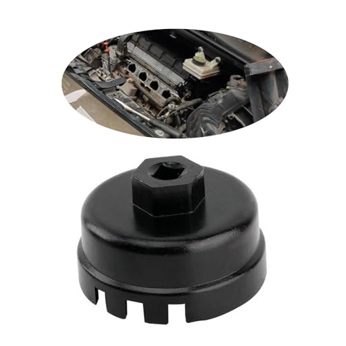 Oil Filter Wrench, Car Machine Oil Wrench, Car Cap-Type Oil Grate Wrench, Oil Filter Removal Tool With 64.5mm/2.5 Inches Inner Diameter Compatible With Toyota, Reiz, Lexus And Highlander (Black)