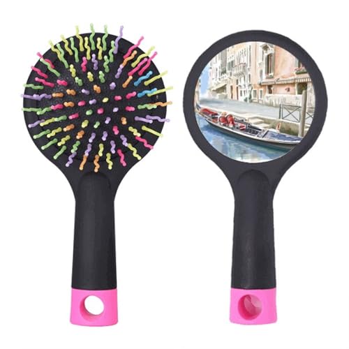 Brosse à cheveux démêlante coussin Italie Venise pour brushing et grands volumes