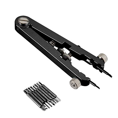 Dastrues Reloj Estándar Alicates Removedor Set Brazalete de Acero Inoxidable Perno Extraer Pinzas Herramientas Kit - Negro
