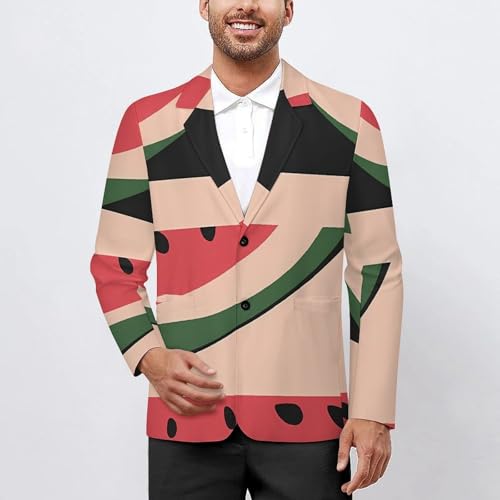 Watermelon Slices Classic Suits Blazer for Men Business Tuxedo Jacket Sport Coat Two Buttons2