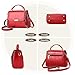 Imagen de FORRICA Bolso Mujer Bolsa de Mano Retro Bolso de Hombro con Asa Superior Cuero PU Señora Bolso Bandolera para Compras Viajar Trabajar Rojo