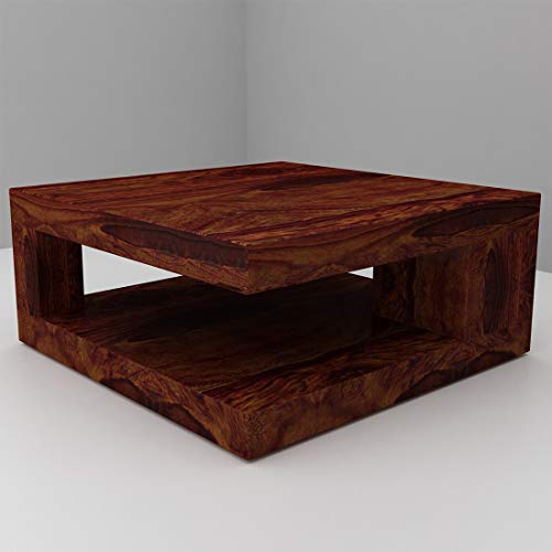 Image of Premium Sheesham Wood Coffee Table for Living Room |Solid Wood Coffee Table, Center Table, Tea Table | Wooden Coffee Table | Best Furniture for Home |Finish Color:- Honey Finish
