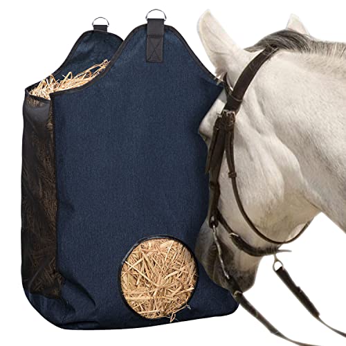 Zelarman Horse Hay Bag With Large Capacity，Slow Feeder Hay Nets， Leather Trim Feeding Bag For Horses, Sheep … #TOP25