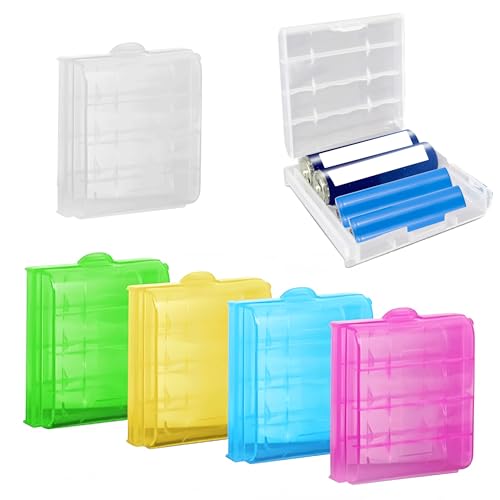 6Pcs Battery Box Multiple Colour Hard Plastic Battery Case Battery Storage Boxes Battery Organizer Holder for AA or AAA Batteries or Rechargeable Batteries Protecting and Transporting Cell Battery