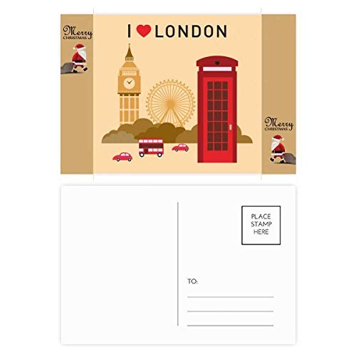 Cartes postales drapeau Royaume-Uni lot de 20 à offrir pour anniversaire thème Londres