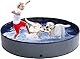 Dreamhigh® Hundepool fur Große Hunde 120 x 30cm, Rutschfestem Planschbecken Hund, Planschbecken Faltbar für Kinder und Große & Kleine Hunde