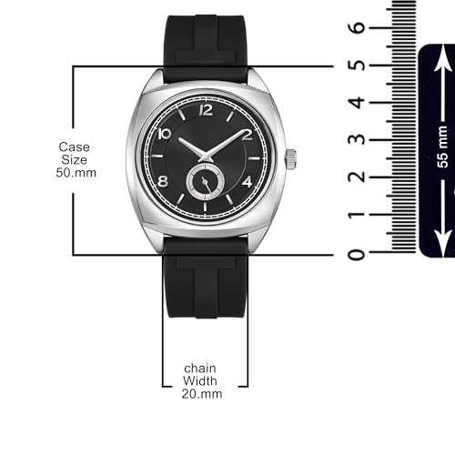 Image of styledose Men's Watch Analog Quartz with Chronograph & Silicone Strap -Casual & Formal Wrist Watch for Men