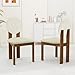 Giantex Sherpa Dining Chairs Set of 2, Mid Century Modern Kitchen Chairs w/Rubber Wood Legs, Padded Seat & Backrest, Armless Accent Side Chairs for Living Room, Dining Room, Restaurant
