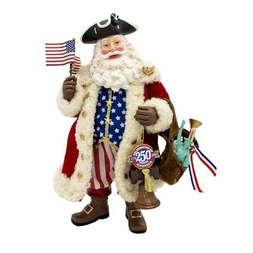 Kurt Adler 11 Inch Fabriché™ 250th Anniversary of America Musical Santa