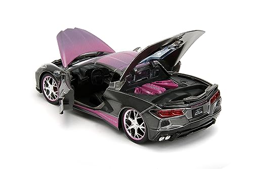 Jada Pink Slips 1:24 Chevy Corvette Stingray Metal Gris miniatura 6