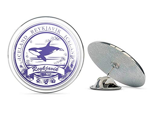 Reykjavik Iceland Round Metal 0.75