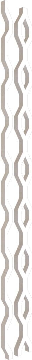 Ekena Millwork 47"H x 3/4"T Wabash PVC Adjustable Decorative Slat Wall Panel Kit, Unfinished (contains 23 Slats + 1 Straight Edge Starter Slat)