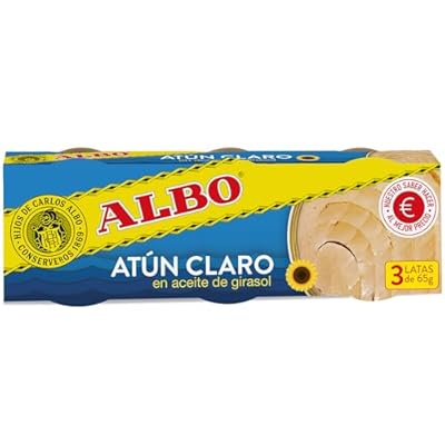 ALBO Atún claro en aceite de girasol. Tripack de 3 x 70g