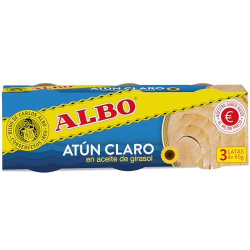 ALBO Atún claro en aceite de girasol. Tripack de 3 x 70g