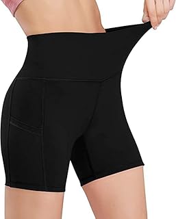 shaperx Workout Shorts Nylon & Spandex Quick Dry Lightweight Summer Shorts for Women High Waisted Yoga Athletic Solid (26 Till 32) Pack of 1-picture-26