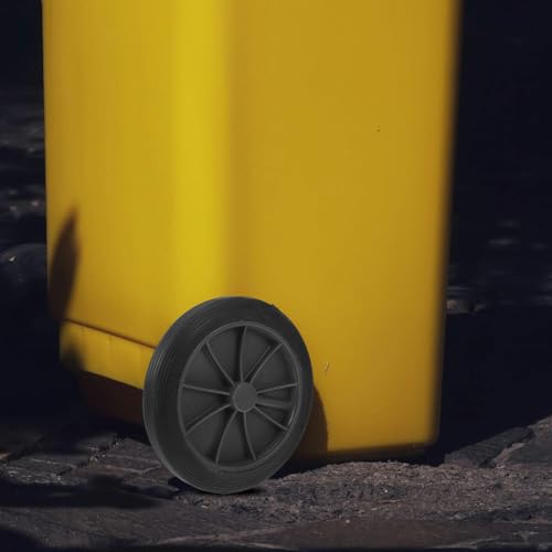 Ruedas de goma maciza y hueca resistentes para botes de basura de gran carga 4