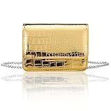 Sightor Silver Mini Crossbody Bag for Women, PU Leather Small Evening Purse, Dressy...