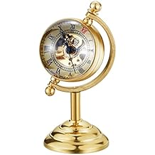 Pocket Watches for Men, Mechanical Pocket Watch Antique Stand Skeleton Smooth Ball Face Roman Numeral Dial Male Chain Clock for Men Women