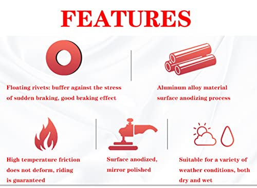 140Mm 160Mm 180Mm 203Mm Bike Floating Disc Brake Rotor Lightweight Aluminum Alloy 6 Bolts Brake Disc Rotors For Road Mountain Bike Mtb Bmx Bicycle (Color : Red, Size : 160Mm) #TOP2