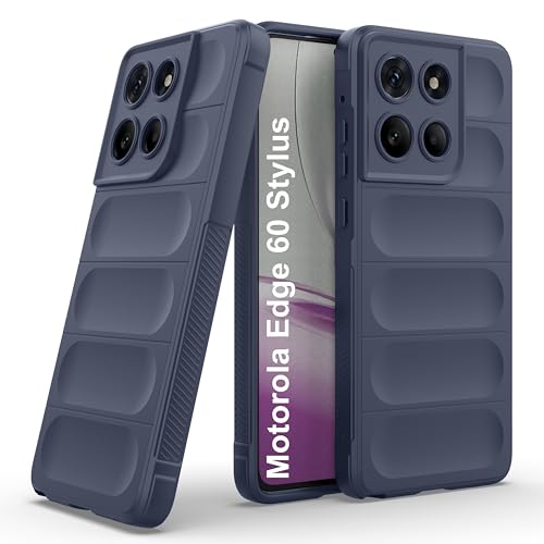Image of Zapcase Back Case Cover for Motorola Edge 60 Stylus | Compatible for Motorola Edge 60 Stylus Back Cover | Liquid Silicon Magic Case with Camera Protection | Sapphire