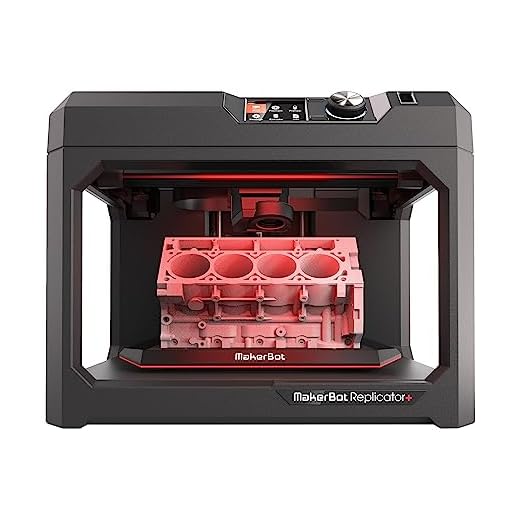 MakerBot Replicator+ Desktop 3D Printer Kit with Swappable Smart Extruder+ for Fast PLA Material Printing at Home or School, Factory-Leveled Flex Build Plate, 11.6x7.6x6.5in Print Size (MP07825EU)